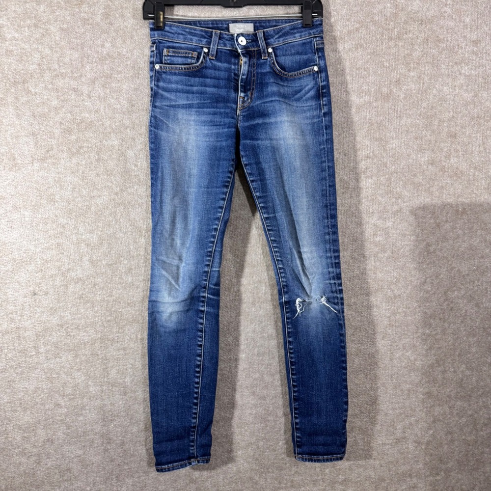 Father's Daughter Hanna Mid Rise Skinny Jeans Womens 27 Blue Stretchy Minimalist